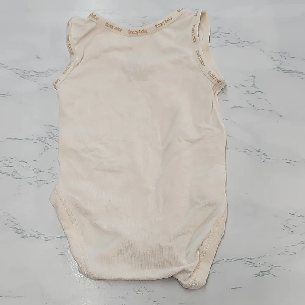 Boody Baby Bamboo Tank Body Suit- Cream- One Piece- Newborn